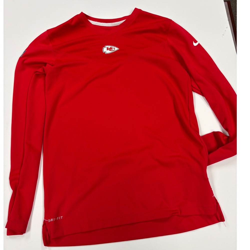 Nike NFL Kansas City Chiefs Dri-FIT Long Sleeve On-Field Training Shirt Mens S